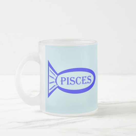 Fische mit Sternzeichen Mattglastasse (Links)