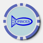 Fische mit Sternzeichen Pokerchips (Vorderseite)