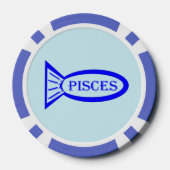 Fische mit Sternzeichen Pokerchips (Rückseite)