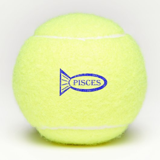 Fische mit Sternzeichen Tennisbälle (Vorderseite)
