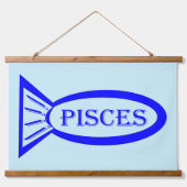 Fische mit Sternzeichen Wandteppich Mit Holzrahmen (Vorne)