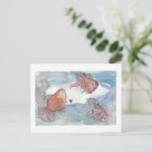 Fische mit Wünschen Postkarte (Stehend Vorderseite)