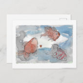 Fische mit Wünschen Postkarte (Vorne/Hinten)