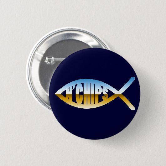 Fische N'Chips Button (Vorne & Hinten)