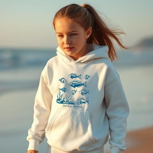 Fische nur Behalten Schwimmen Hoodie