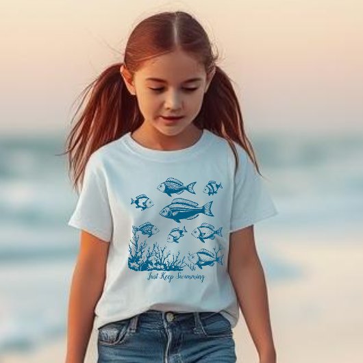 Fische nur Behalten Schwimmen T-Shirt