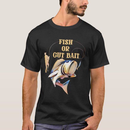 Fische oder Köder schneiden T-Shirt (Vorderseite)