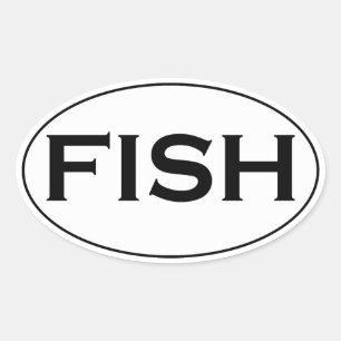 FISCHE Oval-Logo Ovaler Aufkleber