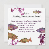 FISCHE,OZEANISCHES LEBENSFISCHEREIPARTY EINLADUNG (Rückseite)