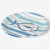 Fische Pappteller (Schrägansicht)