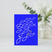 Fische Postkarte (Stehend Vorderseite)