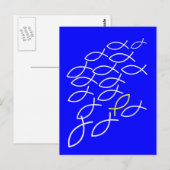 Fische Postkarte (Vorne/Hinten)