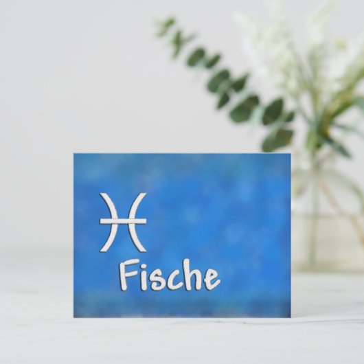 Fische Postkarte (Stehend Vorderseite)