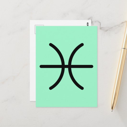 Fische Postkarte (Vorderseite/Rückseite Beispiel)