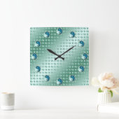Fische Quadratische Wanduhr (Zuhause)