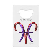 Fische reißen auf der Cusp Astrologie Zodiac-Zeich Geldbeutel Flaschenöffner (Vorderseite)