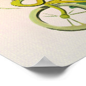 Fische reiten mit dem Fahrrad Warme Hintergrund Poster (Ecke)