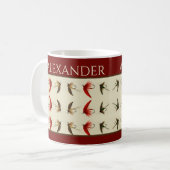 Fische Rustikaler Lachs Kaffeetasse (Vorderseite Links)