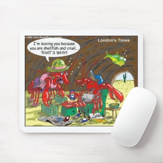 Fische Scheidung Funny Cartoon Gift T-Shirts Samml Mousepad (Mit Mouse)