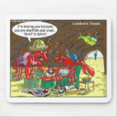 Fische Scheidung Funny Cartoon Gift T-Shirts Samml Mousepad (Vorne)