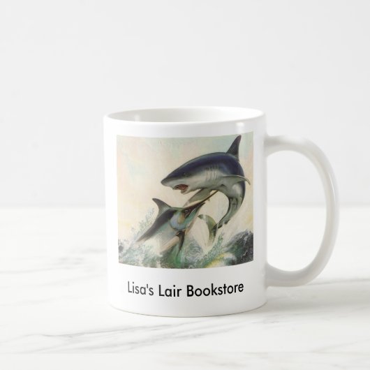 Fische - schwarzer Speerfisch-u. Kaffeetasse (Rechts)