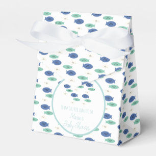 Fische Schwimmen Blau Baby Shower  Geschenkschachtel