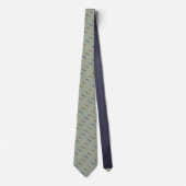 Fische Schwimmen farbige Muster Linie Art Necktie Krawatte (Vorderseite)