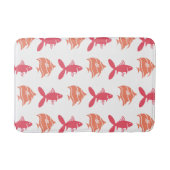 Fische Schwimmen Grafik rosa Pfirsich auf jeder Fa Badematte (Vorderseite)