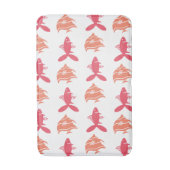 Fische Schwimmen Grafik rosa Pfirsich auf jeder Fa Badematte (Vorderseite Vertikal)