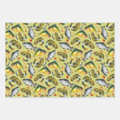 Fische schwimmen Hooks Angler Aquarell Fishing The Geschenkpapier Set (Vorderseite 2)