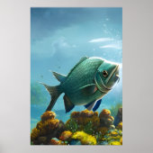 Fische schwimmen im Meer | Art der AI Poster (Vorne)
