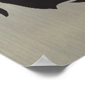 Fische Silhouette mit metallischer Wirkung Poster (Ecke)