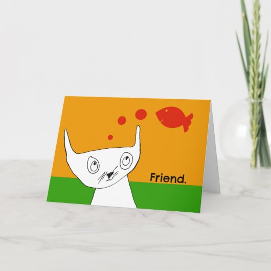 Fische sind Freunde Notecard Karte (Vorderseite)