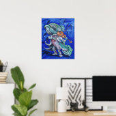 Fische spielen Geige Poster (Heimbüro)