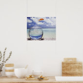 Fische springen aus dem Aquarium Poster (Küche)