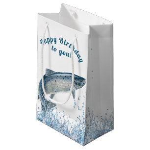 Fische springen zum Geburtstag aus dem Wasser Kleine Geschenktüte