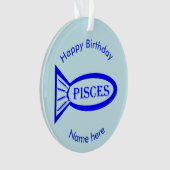 Fische Star Sign Fish Akrylic Ornament (Vorderseite)