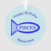 Fische Star Sign Fish Akrylic Ornament (Rückseite)