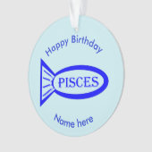 Fische Star Sign Fish Akrylic Ornament (Vorderseite)