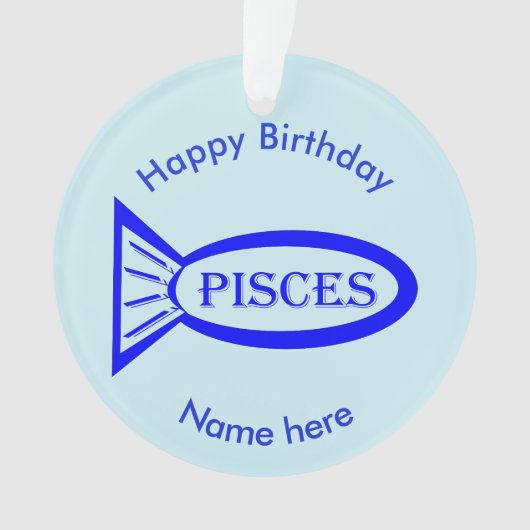 Fische Star Sign Fish Akrylic Ornament (Vorderseite)