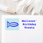 Fische Star Sign Fish Food Labels (Insitu)