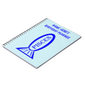 Fische Star Sign Fish Notebook Notizblock (Linke Seite)