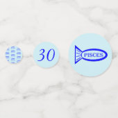 Fische Star Sign Fish Personalisiert Konfetti (Vorderseiten)