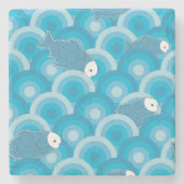 Fische Steinuntersetzer (Vorderseite)