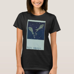 Fische Sternbild Retro Tierkreis Astrologie T-Shirt
