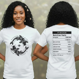Fische Sternzeichen Astrologie Ernährungsfakten T-Shirt