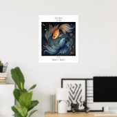 Fische Sternzeichen Astrologie Name & Geburtstag Poster (Heimbüro)