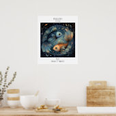 Fische Sternzeichen Astrologie Name & Geburtstag Poster (Küche)