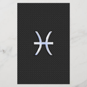 Fische-Sternzeichen auf schwarzem Schlangenleder-D Flyer