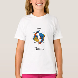 Fische-Sternzeichen Cartoon-Fisch-Illustration T-Shirt